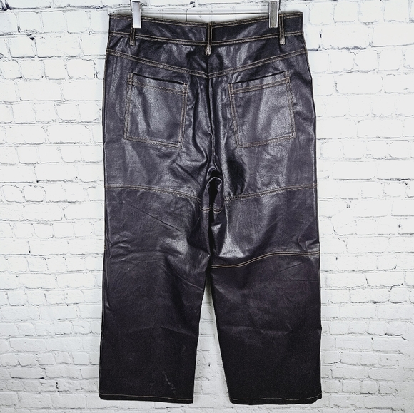 COLLUSION | vegan/faux leather wide leg pants - Picture 3 of 8